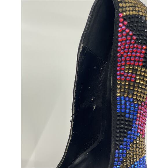 Steve Madden Women's Multi-Colored Rhinestone Platform Heels Size 6.5 - Picture 16 of 16